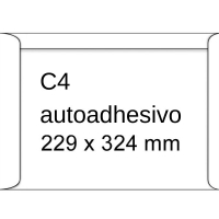 Sobre blanco exclusivo | 229 x 324 mm | adhesivo | C4 | 50 unidades 209182