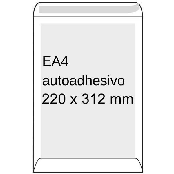 Sobre blanco reforzado | 220 x 312 mm | EA4 | adhesivo | 100 unidades