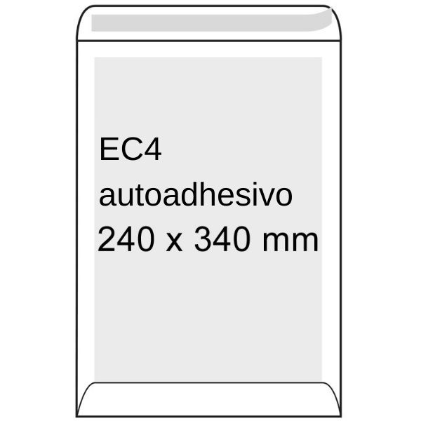 Sobre blanco reforzado | 240 x 340 mm | EC4 | adhesivo | 100 unidades 209106 - 1