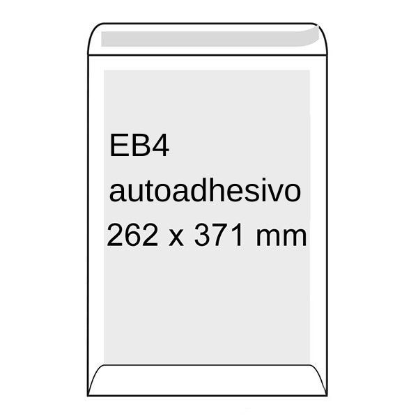Sobre blanco reforzado | 262 x 371 mm | EB4 | adhesivo | 10 unidades