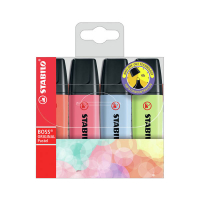 Stabilo BOSS subrayadores Pastel (rosa, rojo, verde lima, azul) 206310