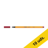 Pack 10x Stabilo Point 88 Rotulador de punta fina rojo carmín