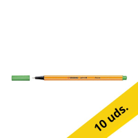 Pack 10x Stabilo Point 88 Rotulador de punta fina verde fluorescente
