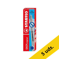 Pack 5x Stabilo Easy Original Recambio para bolígrafo de punta fina azul 3 unidades