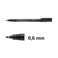 Staedtler Lumocolor 318 marcador permanente negro (0,6mm) 318-9 424733