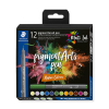 Staedtler Pigment Arts Rotuladores de pincel de colores naturales (12 unidades) 209666 - 1