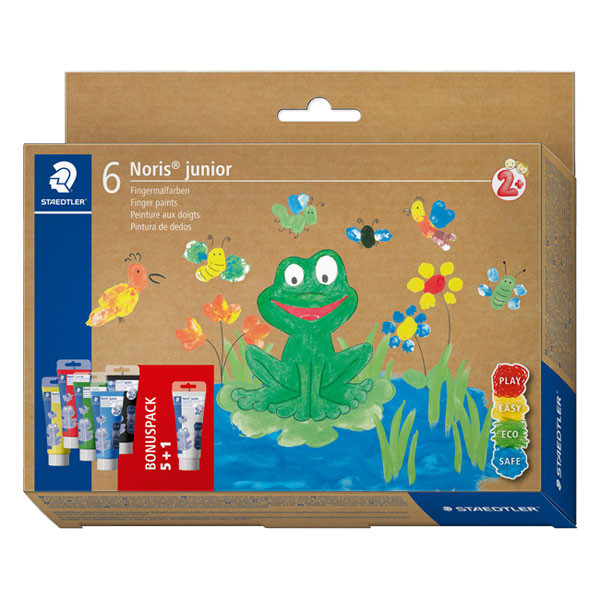 Pintura para dedos Staedtler Noris Junior (6 botes)