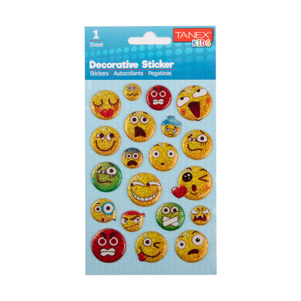 Tanex Puffy & Decoration - Pegatinas Smileys (1 hoja) TNX-25015 404119 - 1