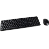 Teclado y ratón inalámbricos negro