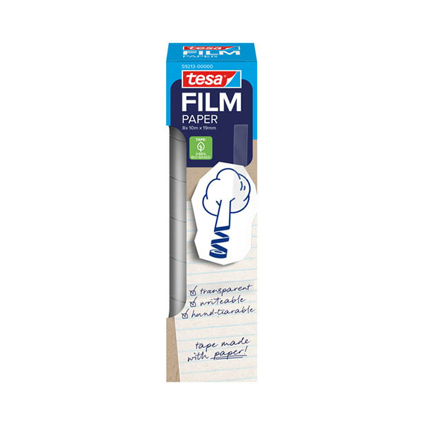 Tesa Cinta adhesiva de papel 19 mm x 10 m (8 rollos) 202414 - 1