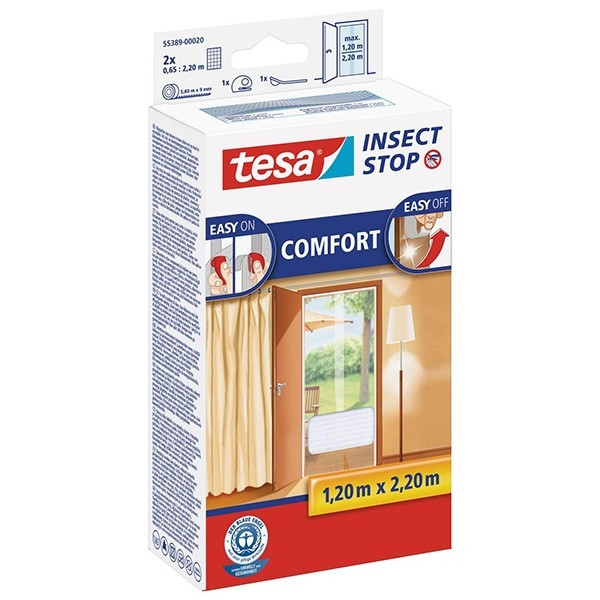 Tesa Insect Stop Comfort Mosquitera para puerta 2 unidades (65 x 220 cm) STE00018 - 1