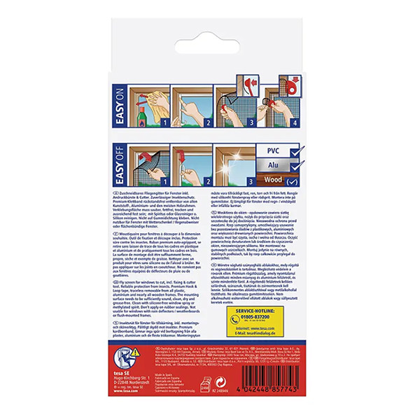 Tesa Insect Stop Comfort mosquitera para ventana (130 x 150 cm, negra) 55388-00021-00 STE00012 - 2