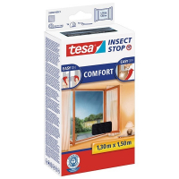 Tesa Insect Stop Comfort mosquitera para ventana (130 x 150 cm, negra) STE00012