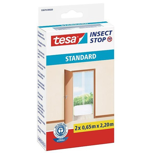 Tesa Insect Stop Mosquitera para puerta estándar 2 x (65 x 220 cm) STE00021 - 1