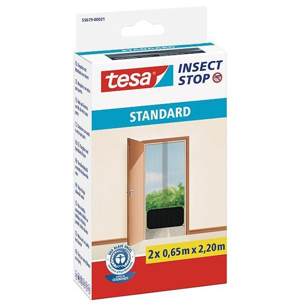 Tesa Insect Stop Standard Mosquitera para puerta (2 unidades, 65 x 220 cm) STE00022 - 1