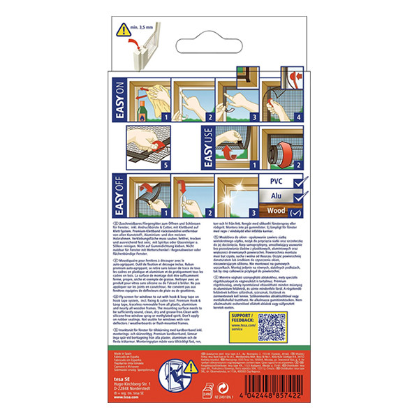 Tesa Insect Stop confort Mosquitera  apertura/cierre (130 x 150 cm, negra) 55033-00021-00 STE00016 - 2