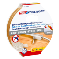 Tesa Powerbond cinta adhesiva de doble cara estrecha de 9 mm x 5 m (2 unidades) 55714-00000-00 203380