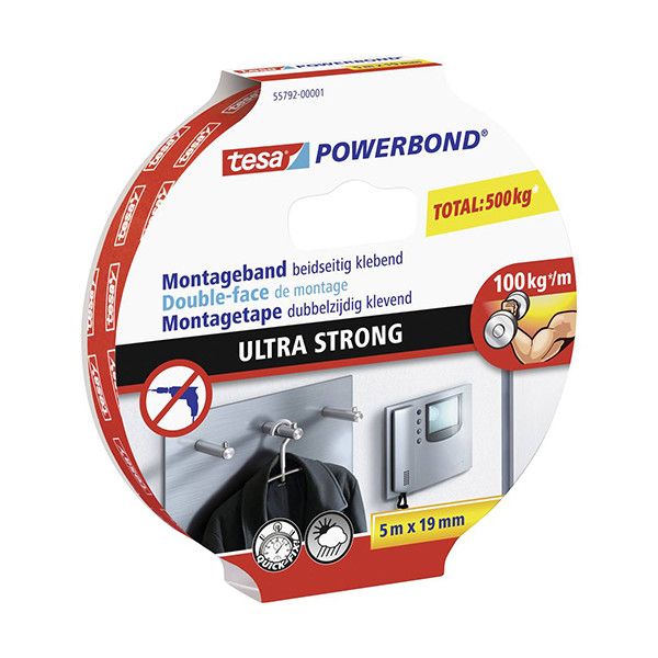 Tesa Powerbond ultra strong cnta adhesiva de doble cara  de 19 mm x 5 m