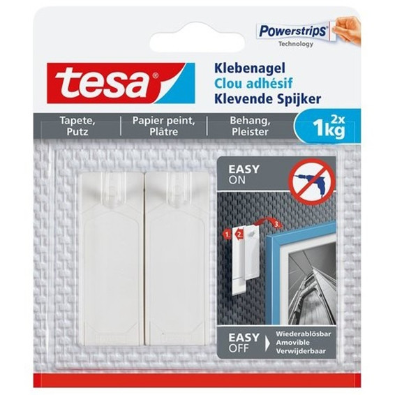 Tesa clavo adhesivo para superficies sensibles 1 kg (2 unidades) 202301 - 1