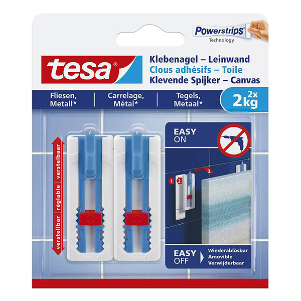 Tesa clavos adhesivos para azulejos y metal 2 kg (2 unidades) 77768-00000-00 202378 - 1