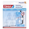 Tesa gancho autoadhesivo transparente 0,2 kg (5 unidades) 202326 - 1