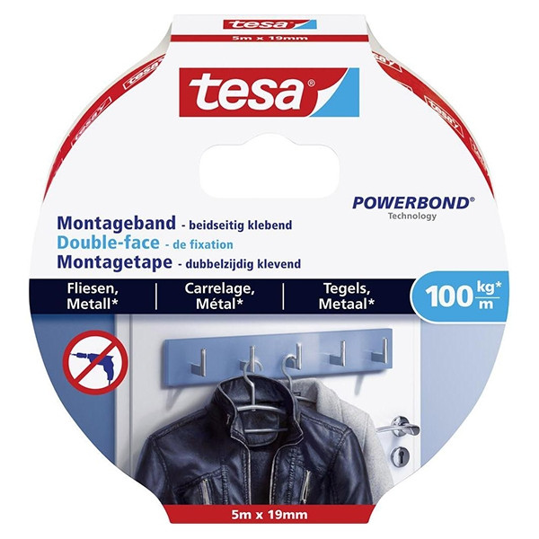 Tesa powerbond cinta de montaje para azulejos y metal 19 mm x 5 m
