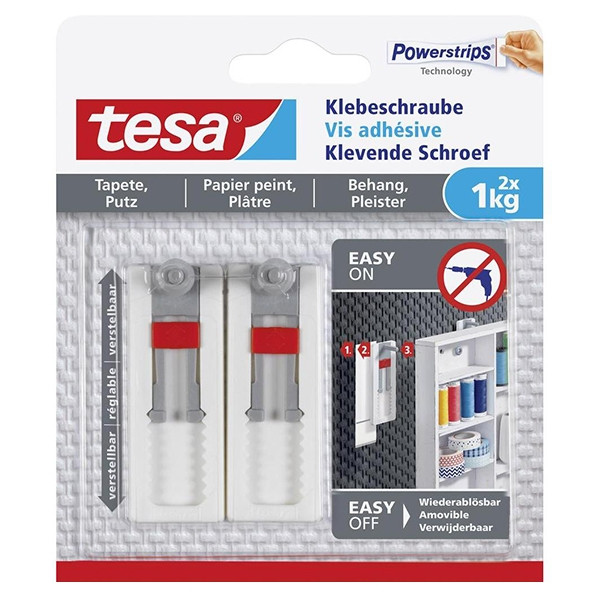 Tesa tornillo adhesivo ajustable para superficies sensibles 1 kg (2 unidades) 77775-00000-00 202314 - 1