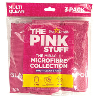 The Pink Stuff Paño de limpieza de microfibra rosa (3 piezas)  SPI00065