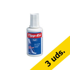 Tipp-Ex Pack x3: Tipp-Ex Corrector Frasco con pincel (20ml)  236708 - 1