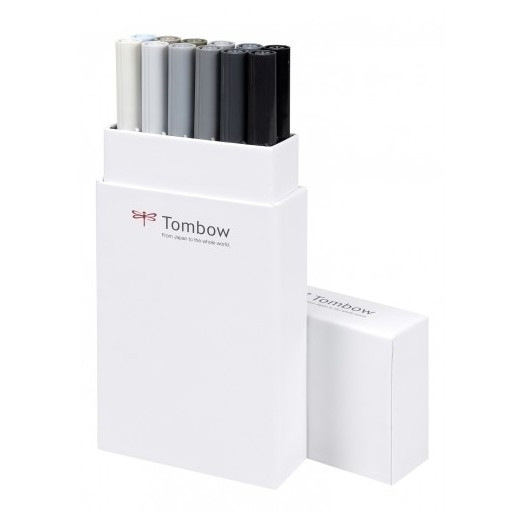 Tombow Rotuladores de pincel de color gris (12 unidades) 241517 - 1
