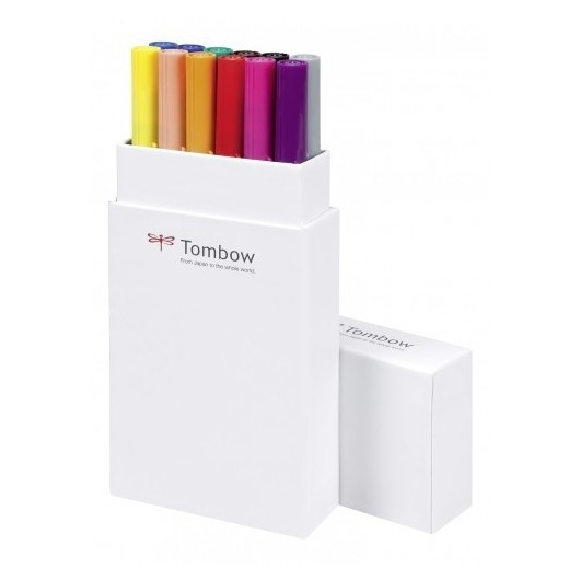 Tombow Rotuladores de pincel de colores primarios (12 unidades) 241515 - 1
