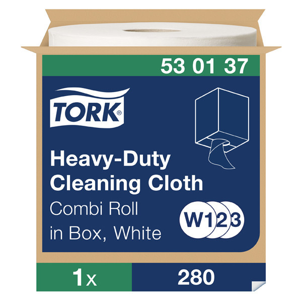 Tork 530137 Paños de limpieza de 1 capa | 1 rollo |Tork W1/W2/W3 STO00312 - 1