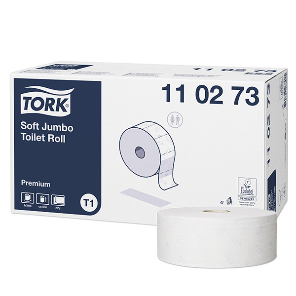 Tork Jumbo 110273 papel higiénico 2 capas | Pack 6 rollos | Tork T1 STO00107 - 1