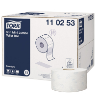 Tork Soft mini Jumbo 110253 papel higiénico 2 capas | Pack 12 rollos | Tork T2 STO00036