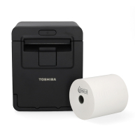 Toshiba HSP-100 impresora de recibos con USB y paquete de 5 rollos de papel termotransferible para caja registradora de 80x80x12 cm, color blanco. 832340