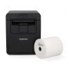 Toshiba HSP-100 impresora de recibos con USB y paquete de 5 rollos de papel termotransferible para caja registradora de 80x80x12 cm, color blanco. 832340 - 1