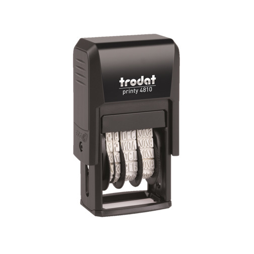 Trodat Printy 4810 Sello fechador autoentintable negro 206500 - 1