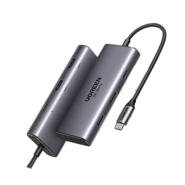 Ugreen Hub CM498 USB-C HDMI 2x (6 en 1) 828635 - 1