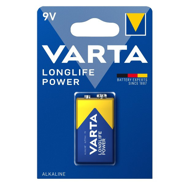 Varta Longlife Power 9V / 6LR61 / E-Block Pila Alcalina 006P AVA00168 - 1