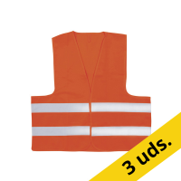 Chalecos de seguridad naranjas | Pack 3 uds
