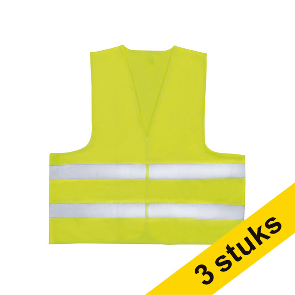Westcott Pack: 3x Chaleco de seguridad amarillo  221099 - 1