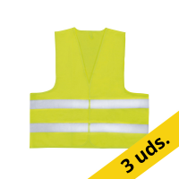 Pack: 3x Chaleco de seguridad amarillo