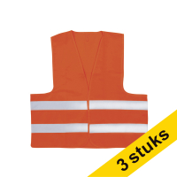 Westcott Pack: 3x Chaleco de seguridad naranja  221100