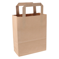 Bolsa de papel marrón 180 x 220 x 80 mm (250 unidades) 402877