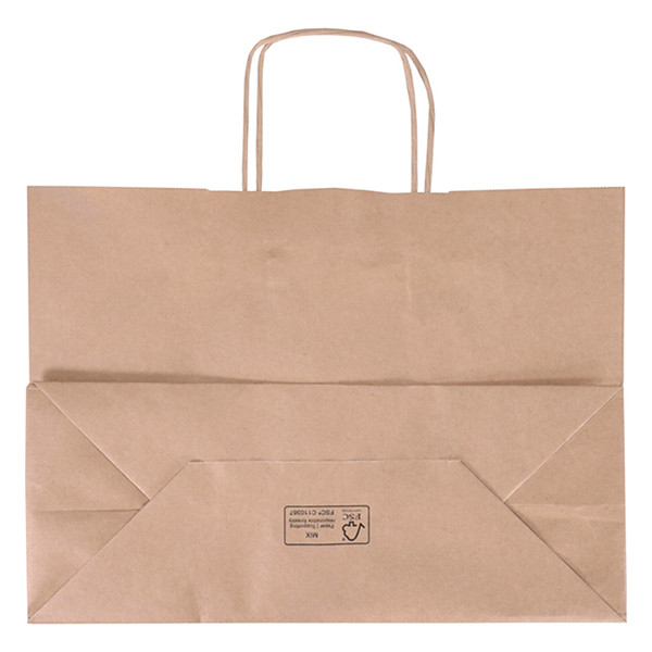 Bolsa de papel marrón 350 x 260 x 140 mm (100 unidades) 402874 - 2