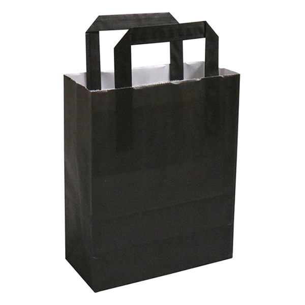 Bolsa de papel negra 180 x 220 x 80 mm (250 unidades) 402879 - 1