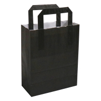 Bolsa de papel negra 180 x 220 x 80 mm (250 unidades) 402879