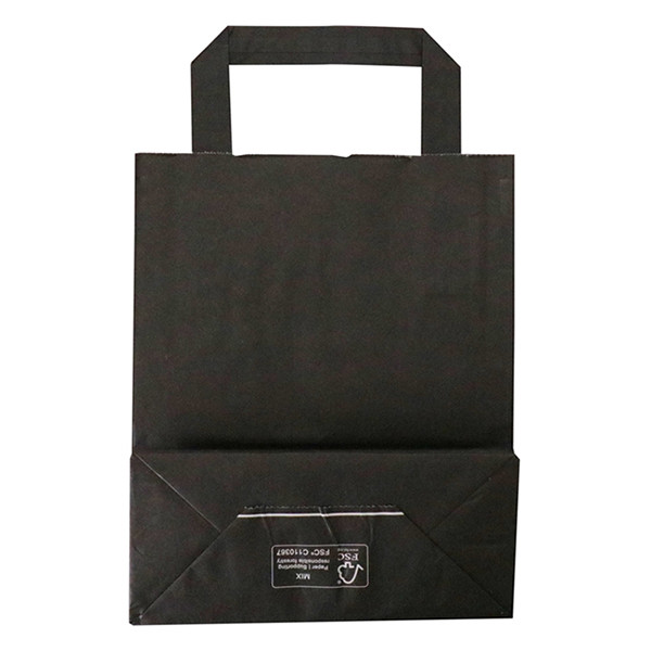 Bolsa de papel negra 180 x 220 x 80 mm (250 unidades) 402879 - 2