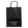 Bolsa de papel negra 180 x 240 x 80 mm (100 unidades) 402710 - 2