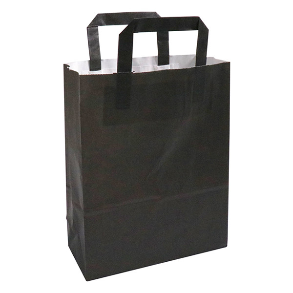 Bolsa de papel negra 220 x 280 x 100 mm (250 unidades) 402878 - 1